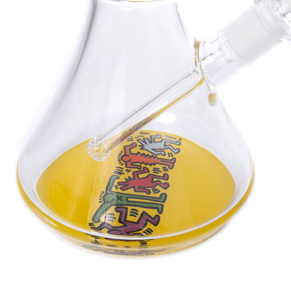 Bong de vidrio amarillo de Keith Haring