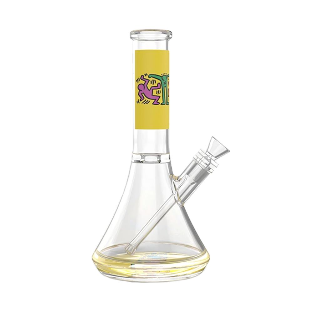 Bong de vidrio amarillo de Keith Haring