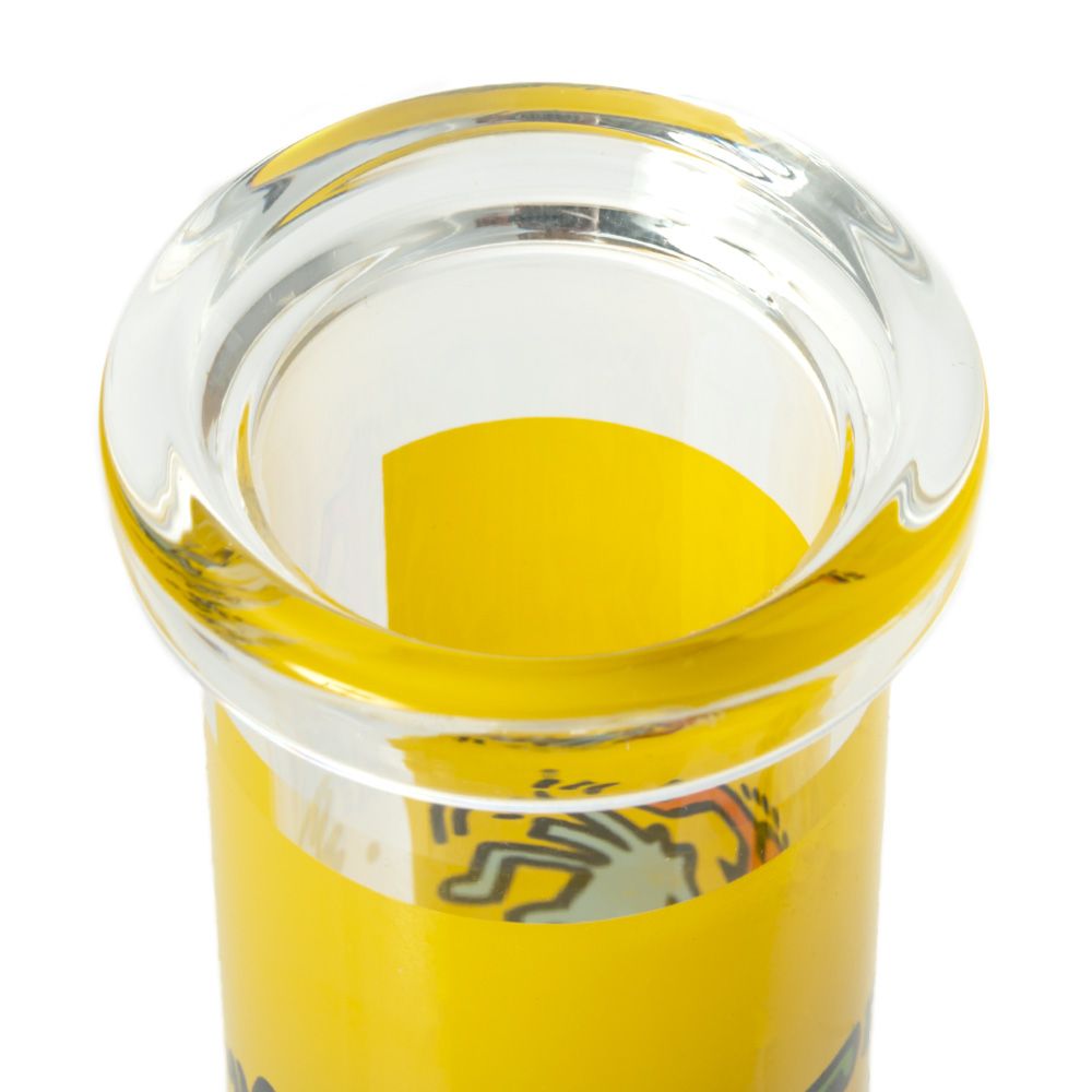 Bong de vidrio amarillo de Keith Haring