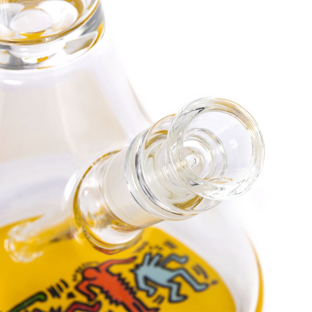 Bong de vidrio amarillo de Keith Haring